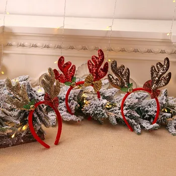 Božićni zavoje na glavi Pjenušava rogovlje Traka za kosu Božićne dekoracije 2022 pokrivala za Novu godinu Noel Večernje Suveniri Dječji dar