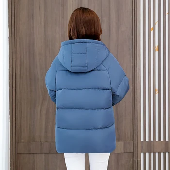 2020 Ženske zimske korejski parkovi zip sa kapuljačom Jakne za žene Plus size 6XL 8XL Slobodna хлопковая obloge Svakodnevno debelo kaput donje