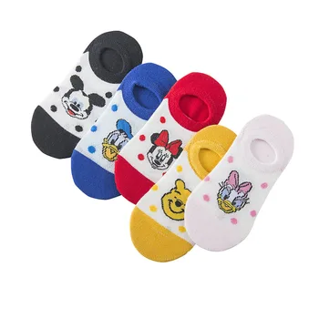 5 Parova/svaki Disney Mickey Čarape Crtani Stranka Proljetnih i ljetnih dječjih Čarapa, Pamuk, Dječje Čarape za seks Čarape za brodove Unisex Poklona