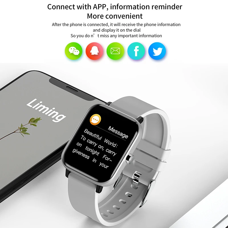 DEDIMA 1,4-inčni smart satovi Za muškarce s punim touchscreen fitness tracker, Pametni sat za mjerenje krvnog tlaka, ženske pametni sat GTS za Android i iOS Slika  2