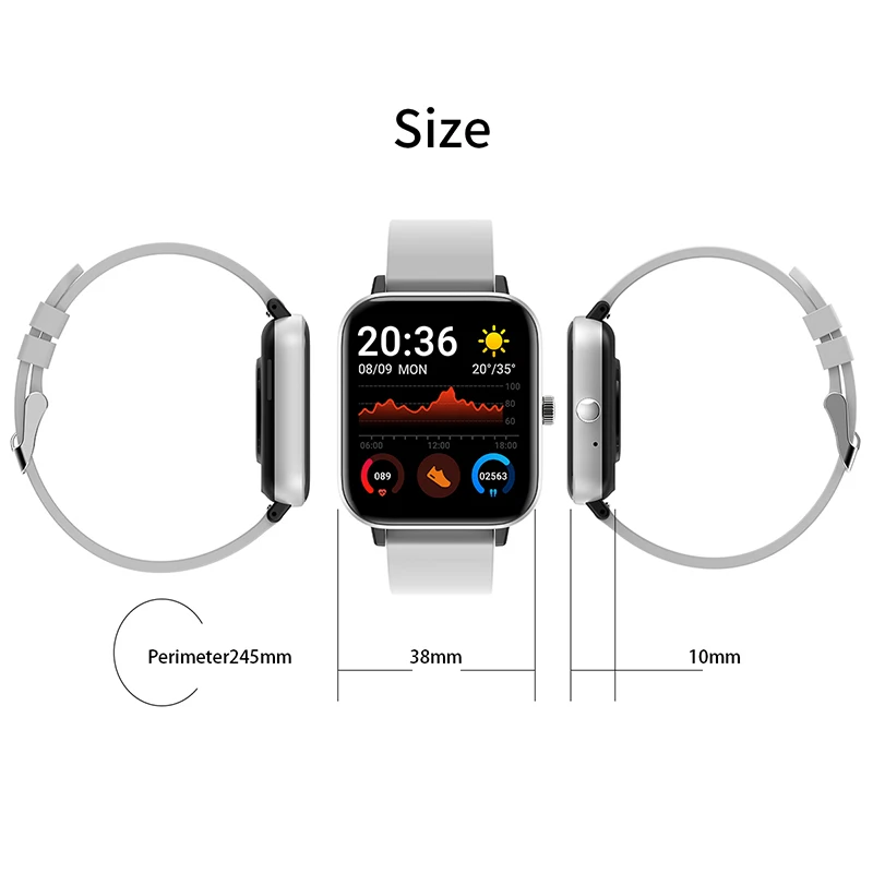 DEDIMA 1,4-inčni smart satovi Za muškarce s punim touchscreen fitness tracker, Pametni sat za mjerenje krvnog tlaka, ženske pametni sat GTS za Android i iOS Slika  5