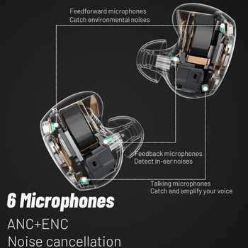 Slušalice Mifo HiFiPods S Dva Uravnotežena Vozača V5.2 Ove Bežične Slušalice ANC Buke Bluetooth Slušalice 6 Mikrofona za poziv