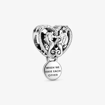 2020 Godina Novi S925 Perle od Srebra Delikatna seahorses Srce stane rame Originalne narukvice Pandora Ženski nakit DIY