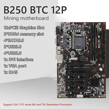 NOVA matična ploča BTC B250 12P s procesorom G3930/G3900+cpu Ventilator+8 G ram-a DDR4 12 Grafički slot pci-e LGA 1151 DDR4 SATA3.0 USB3.0 Kit
