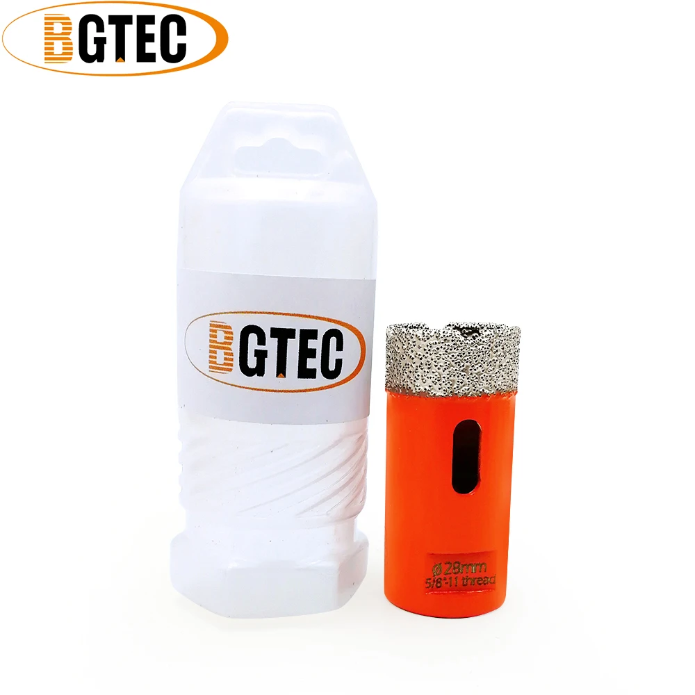 BGTEC 2 komada 28 mm Vakuumska lemljenje dijamant suho bušenje 5/8-11 vezu Svrdlo za bušenje svrdla керамогранитная pločice granit pila za rezanje rupa Slika  1