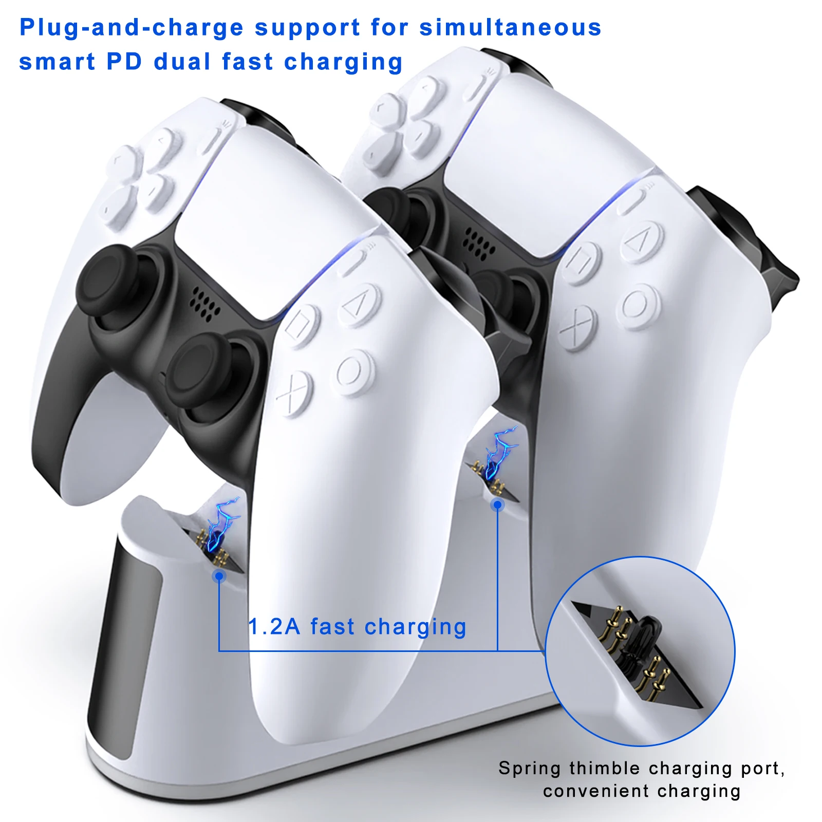 Double Brzi Punjač za Bežični Kontroler PS5 USB Type-C Punjenje Dock Stalak za PS 5 Joystick Gamepad Igre Pribor Slika  2