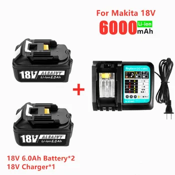 S Punjačem BL1860 Akumulator 18 V3.0Ah 6.0 Ah Li-ion za Makita 18 Baterija BL1840 BL1850 BL1830 BL1860B LXT 400