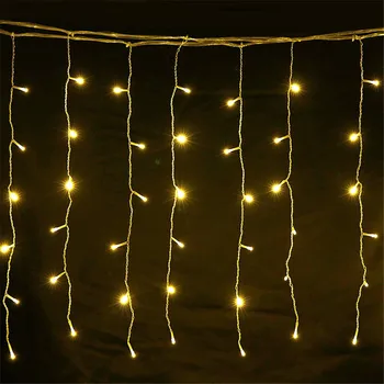 4 M 96 LED Zavjese Сосулька Gudačkih Svjetiljke Božićne Dekoracije Svjetla za Domove Novu Godinu Dvorište Ulica Vanjski Dekor Svečane Svjetlo