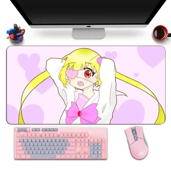 Veliki Anime Roza podloga Za Miša Igra Slatka Kawai XL Gaming podloga Za Miša Gumeni Dvorac Otaku Rub Veliki Modni Laptop Stolni Mat