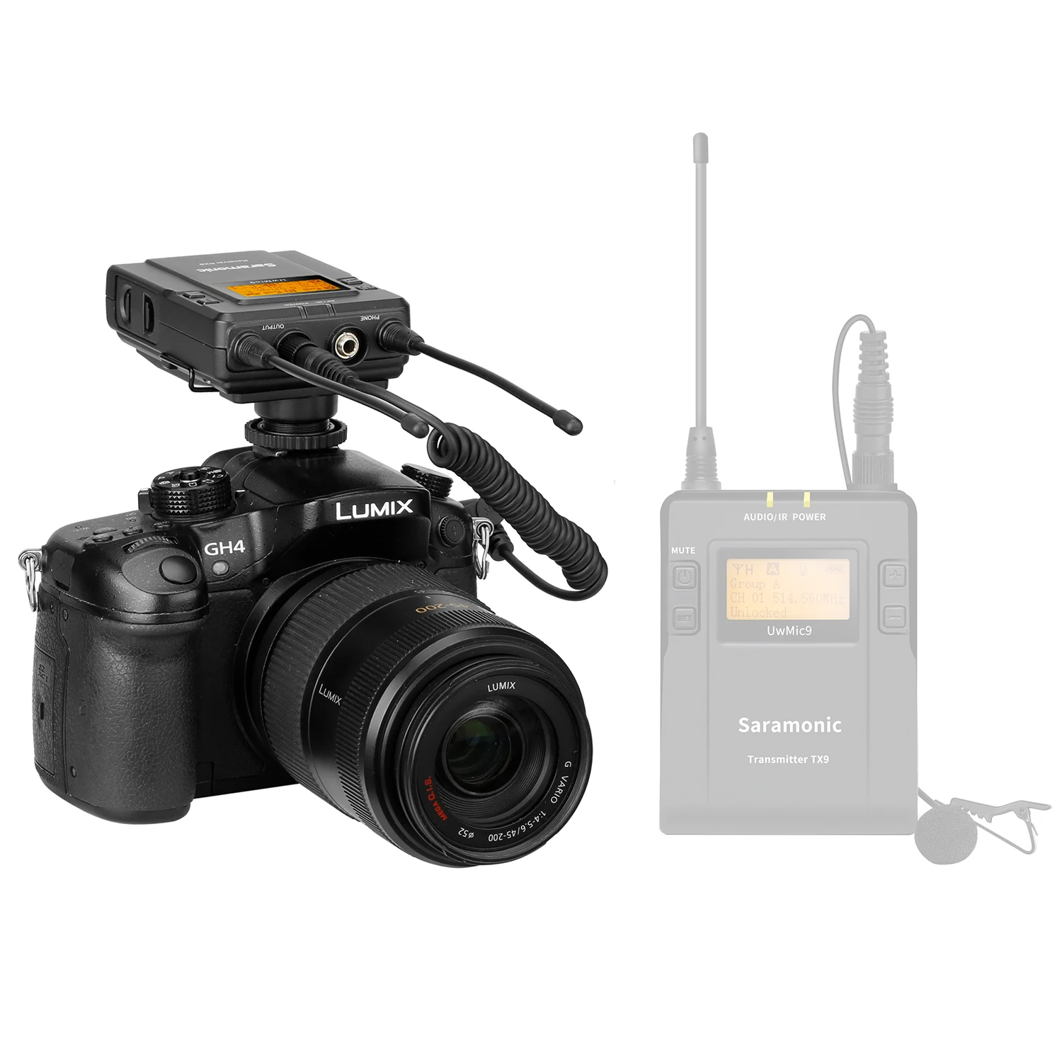 Saramonic UwMic9 RX9 UHF Bežični Mikrofon Prijemnik za Canon Nikon Sony DSLR Kamera Kamera za Видеоблога Intervju Slika  4
