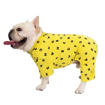 Pamučna пижама za pse Kombinezon Mops Odjeća za francuski buldog Odjeća za шнауцера Odjeća za kućne ljubimce U cjelini Pudlica Bichon Пижама za pse Shuttle