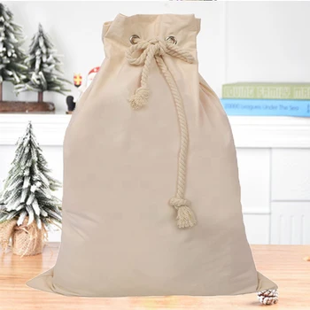 Nove Torbe za pohranu Djeda Mraza Božićno Drvce Rotirajući torba Jednostavan Bijela Bež s tie Torbu slatkiša, igračaka i Proizvoda za dom za poklon