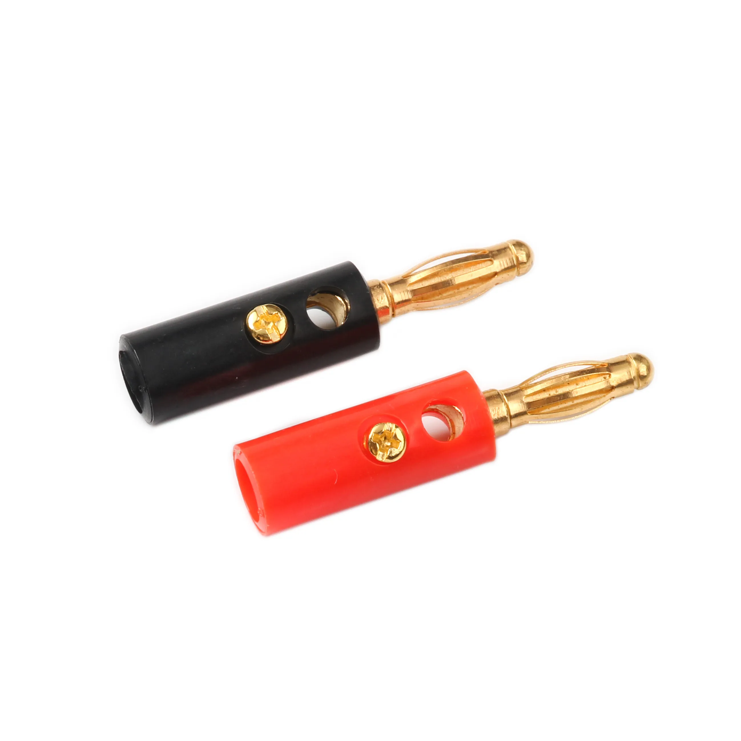 20шт 4 mm Crna i Crvena Banana Utikač Pozlaćena Audio-Zvučnički Kabel Žica Banana Konektori Konektor Adapter Kit Slika  5