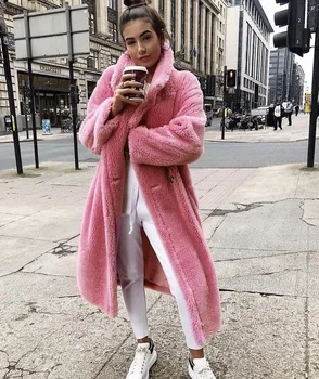2021 jesen zima novi stil moda dvosmjerni kašmir rever na zakopčane vune kaput