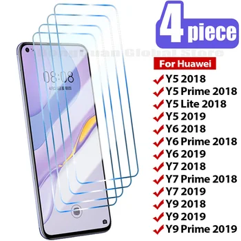 4 kom. Kaljeno staklo za Huawei Y5 Y6 Y7 Y9 Prime Lite 2018 2019 Zaštitna folija za ekran na HW Y5 Y6 Y7 Y9 Prime Lite 2018 2019 Staklo