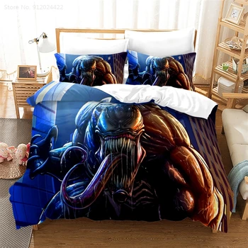 Marvel Venom Pokrivači Komplet posteljinu Super Heroj Deka Skup Jastučnicu za Kućnu posteljinu Obitelj Spider-Man Postavlja Пододеяльников
