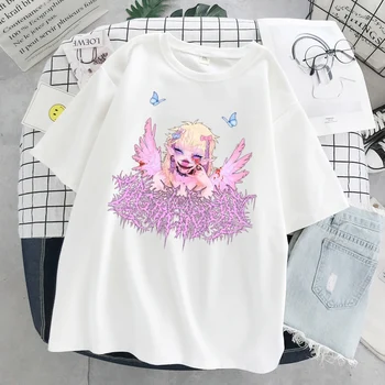 Vrhovima y2k anime majice ženska odjeća harajuku slobodna majica okruglog izreza femme dugih rukava plus size gotička odjeća kpop grunge t-shirt