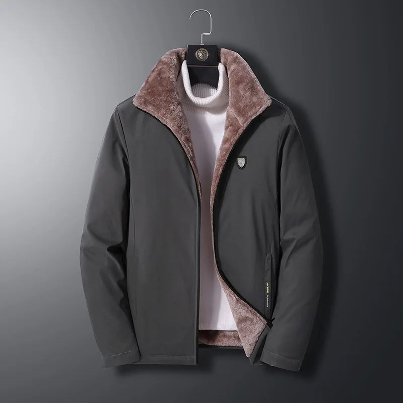 2021 debele Zimske Jakne Kaputi Muška Moda Casual Tople vune obloge Jakne Muška odjeća na otvorenom Plus Size 7XL 8XL HB040 Slika  5