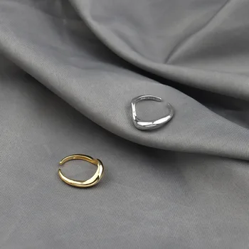 Prsten od 925 sterling srebra za žene Krivulje Berba Vjenčanje Modni Nakit Velike Podesiva Starinski Prsten Anillos