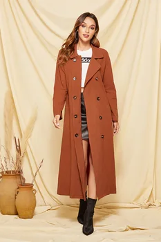 2021 proljeće monotone slobodno двубортное kaput donje duge donje kaput-тренч najnoviji jakna velike veličine jesenski ženska gornja odjeća