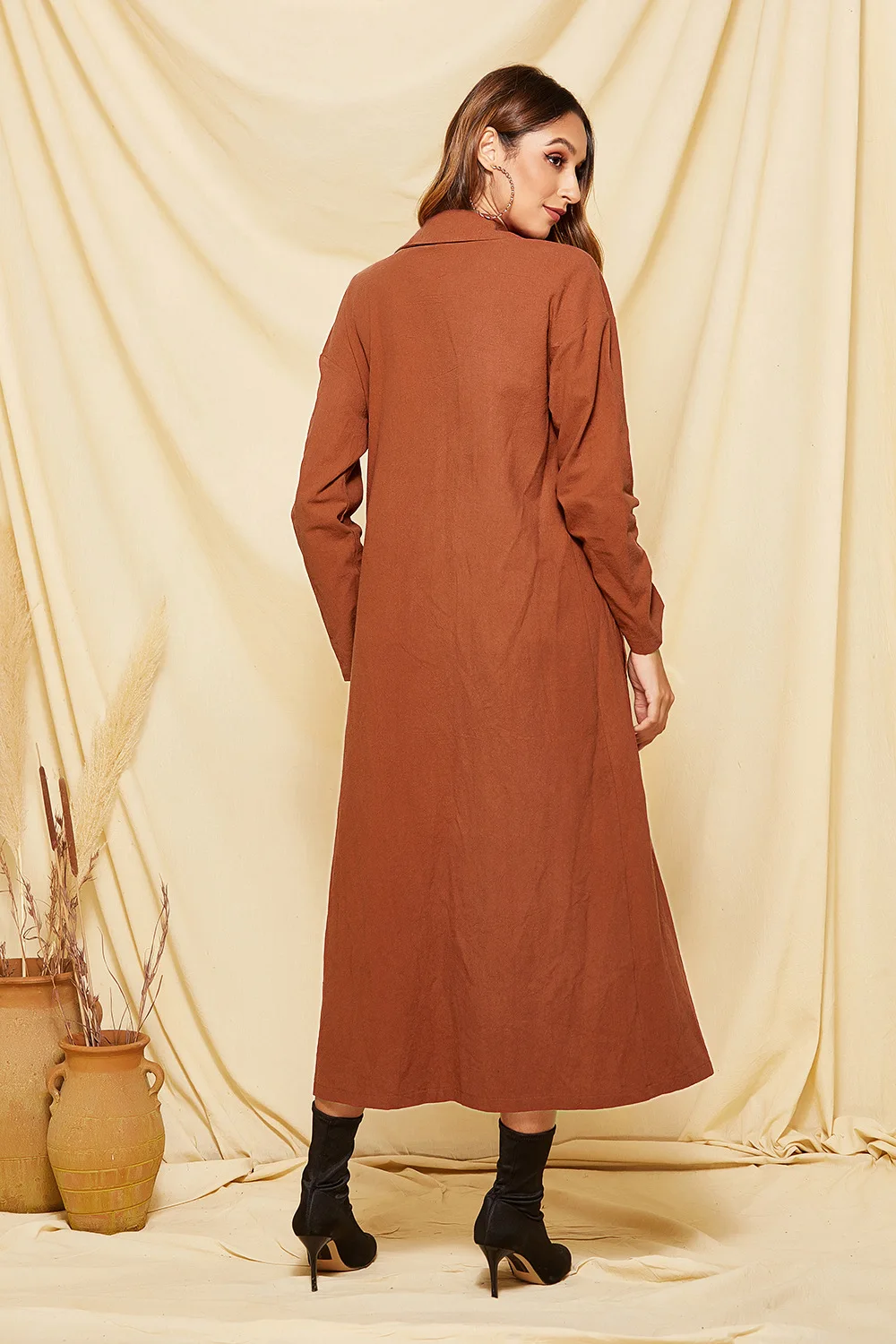 2021 proljeće monotone slobodno двубортное kaput donje duge donje kaput-тренч najnoviji jakna velike veličine jesenski ženska gornja odjeća Slika  4
