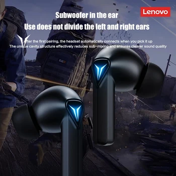 Gaming slušalice Lenovo GM6 TWS Kvalitetne Bežične Slušalice Buletooth Buke Slušalice Buletooth S Mikrofonom Vodootporan