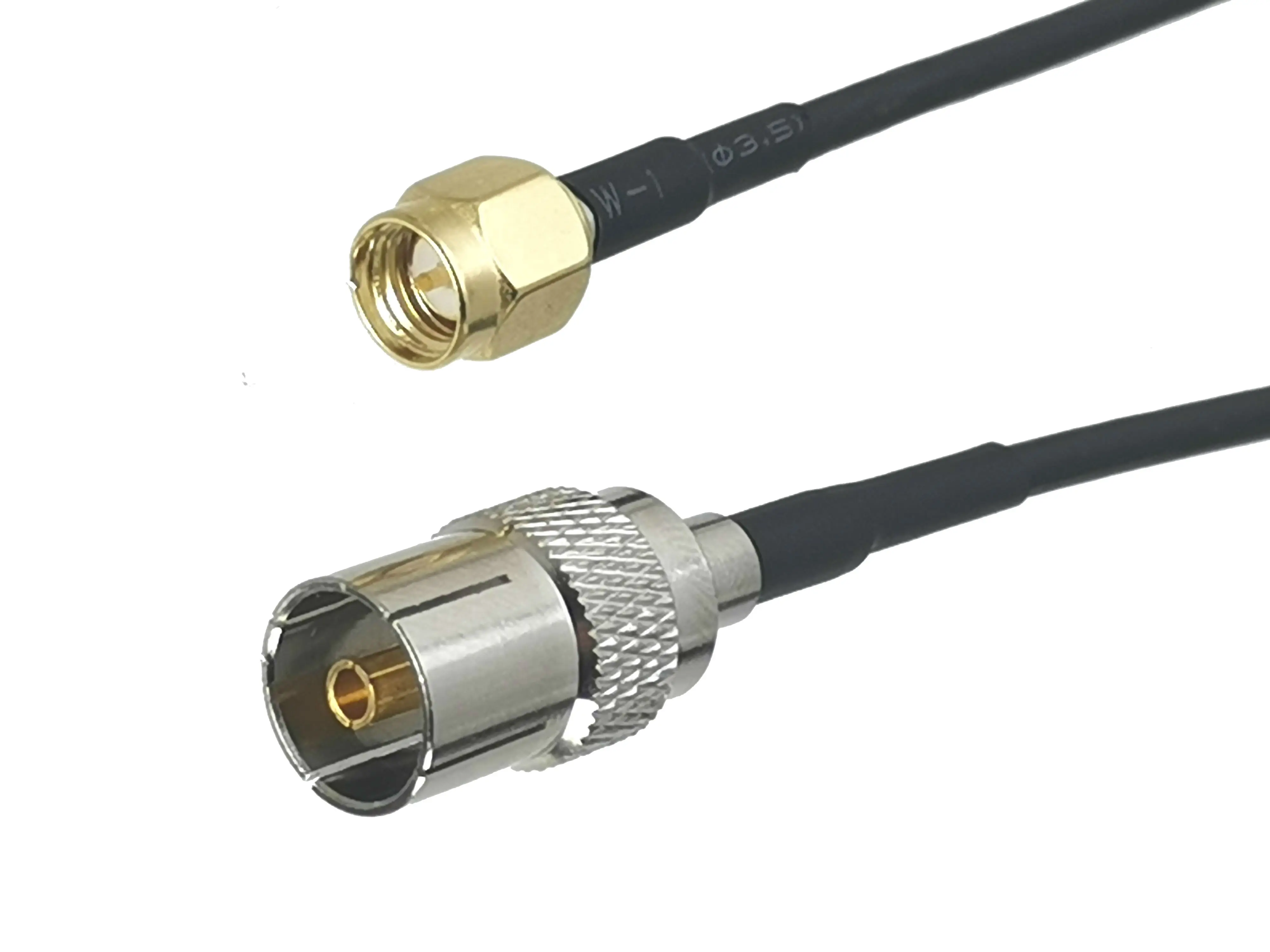 1pc RG174 SMA Priključak na IEC PAL i DVB-T Ženski konektor Konektor za Koaksijalni RF Skakač Kabel s kika dostupne Za antena za radio 4 inča~10 M Slika  3