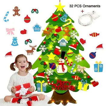 Djeca DIY Filc Božićno Drvce Božićno ukras za dom Navidad Božićne darove Božićne dekoracije Godišnjeg odmora college Kućni dekor