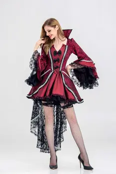 Prokleto Lijepo Odijelo Kraljica Vampira Plus Size XL XXL Halloween Ženski Klasični Kostim Vampira Luksuzna Victorian uniforma