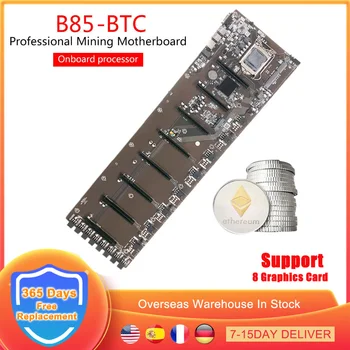 Matična ploča za майнинга BTC B85 LGA 1150 8 PCI-E karticu Pci Express 16X Grafička grafička kartica s grafičkim procesorom Podrška za DDR3 ETH Биткойн-miner Ethereum