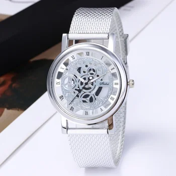 Trendi Ženski sat Luksuzni Kvarcni Sat od nehrđajućeg čelika Vojno-Sportski Plastični remen Ručni sat sa dial Elegantan Cijele Casual Reloj Mujer
