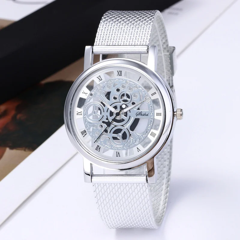 Trendi Ženski sat Luksuzni Kvarcni Sat od nehrđajućeg čelika Vojno-Sportski Plastični remen Ručni sat sa dial Elegantan Cijele Casual Reloj Mujer Slika  0