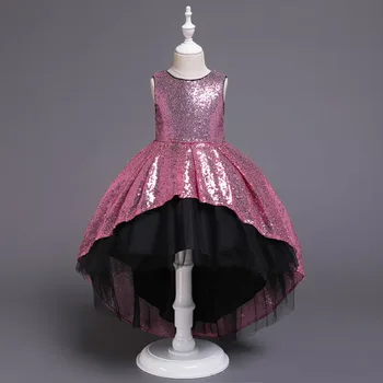 4-10 godina Haljinu za djevojčice Ljetna haljina za djevojčice s cvjetnim sequined Haljina visoke kvalitete Haljina princeze za zabave, Dječje хлопковая odjeća za djevojčice