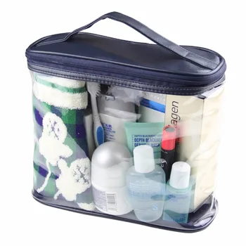 Aosbos Žene Muškarci Vodootporan Prozirni Čvrsta PVC Prometni kozmetičke torbe make up Bag-organizator Toaletne potrepštine za kupanje i Torbu za pohranu