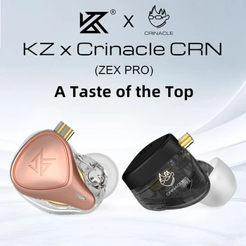 KZ x Crinacle CRN(ZEX Pro)Slušalice Hibridna Tehnologija i Elektrostatički Monitor U Uhu putem ožičenih Slušalica S redukcijom šuma Sportske Slušalice