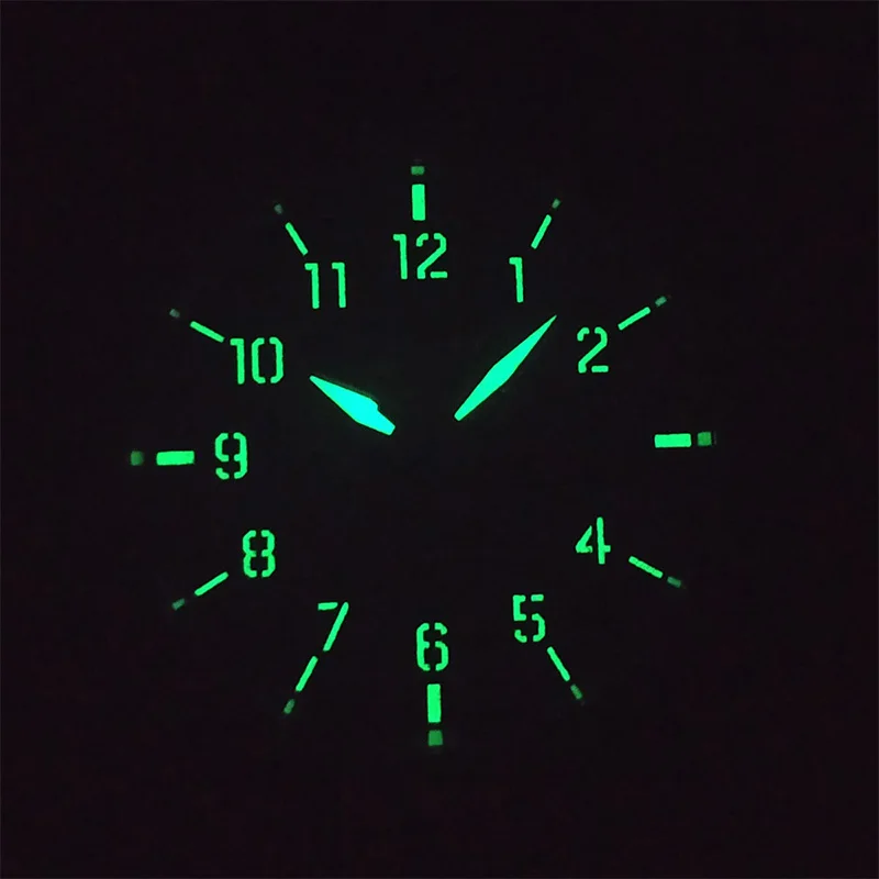 CORGEUT Svakodnevne Modne muški satovi, Kožni Top marke luksuzni satovi su Vodootporni Sjajni Jednostavan Mehanički ručni satovi Muški satovi Slika  4