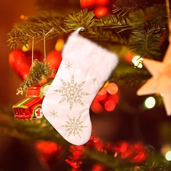 Božićni Pahulje Bisera Nadkoljenice Božić Bijeli Božić Privjesak Nakit za Božićno drvce Poklon čarape