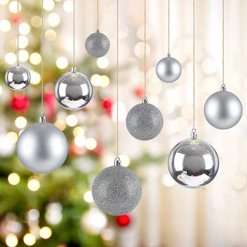 3/4 cm Dekoracije za Božićne bala, Rotirajući Božićno drvce, Viseće plastične Shatterproof loptice za dom, Novogodišnji dekor, Poklon obrta