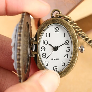 Antičke kvarc džepni satovi za muškarce Džepni sat male veličine za djevojčice s arapskim brojkama Sat Privjesak Lanac Ogrlica za bebe
