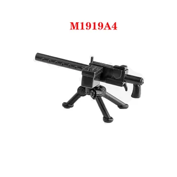 Vojni M1919A4 Gradivni blokovi WW2 Армейское Oružje su Pištolji Solider Za maglu dodatna Oprema Dječje Igračke Igračke za trening mozga Plastične