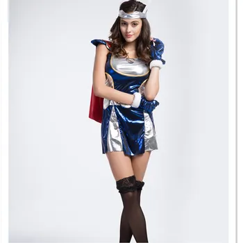 Žena Thor Cosplay show tkanina Halloween božica Atena Odijelo Čarobnjaka Karneval Festival Purim parada večernja haljina