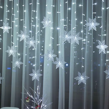 Vodootporan Godišnjeg odmora College Zastor je Svjetlo Božićno Uređenje Pahulje Led Vijenac 3,5 m Treperi Svjetlima Val Nevjerojatan Svjetlo
