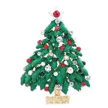 Božićno Drvce Broš Pin Božićne Darove Kristali Su Gorski Kristal P5287