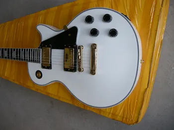 Kvalitetna klasična električna gitara made bijela električna gitara, zlatno oprema 8yue6