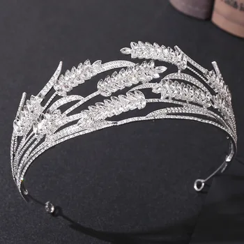 Raskošan Kostim iz Kristalne list Vjenčanje Nakit Setovi Gorski Kristal Tijara Vjenčanje Crown Naušnice i Ogrlica Afričke Perle Dubai Komplet Nakita