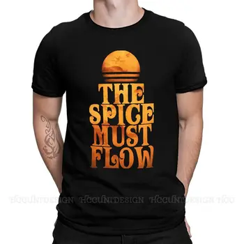 Kvalitetna Muška t-shirt Dune Frank Herbert TV Tajanstveni majica The Spice Must Flow V2 Košulju od čistog pamuka Tees Harajuku za odrasle