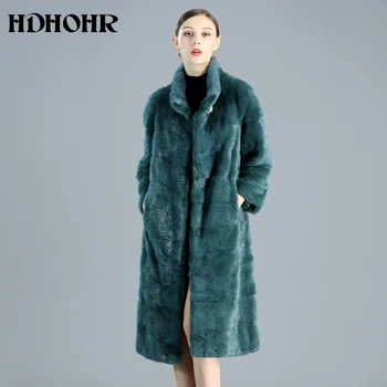 HDHOHR 2021 Visoku Kvalitetu Novi kaput od krzna Ženske duge kaput od krzna mink Modni tople zimske kratke jakne krzna