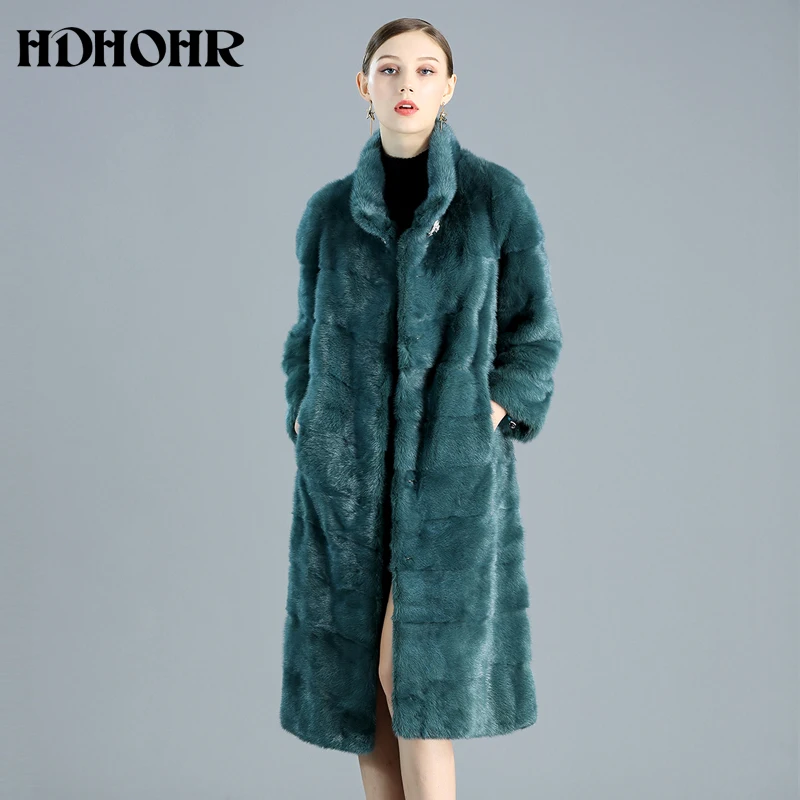 HDHOHR 2021 Visoku Kvalitetu Novi kaput od krzna Ženske duge kaput od krzna mink Modni tople zimske kratke jakne krzna Slika  0