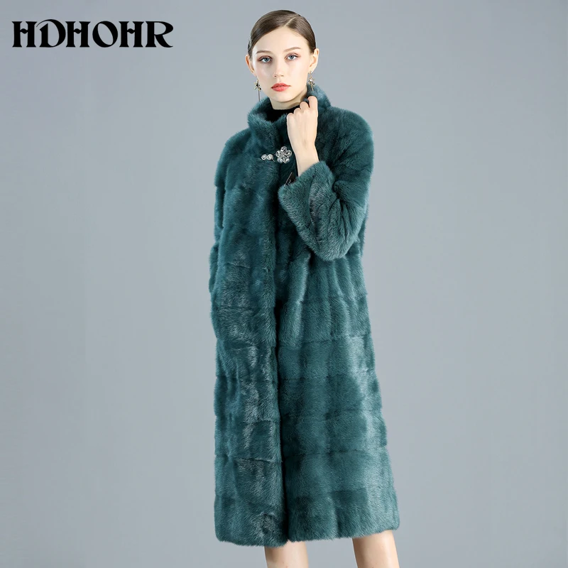 HDHOHR 2021 Visoku Kvalitetu Novi kaput od krzna Ženske duge kaput od krzna mink Modni tople zimske kratke jakne krzna Slika  3