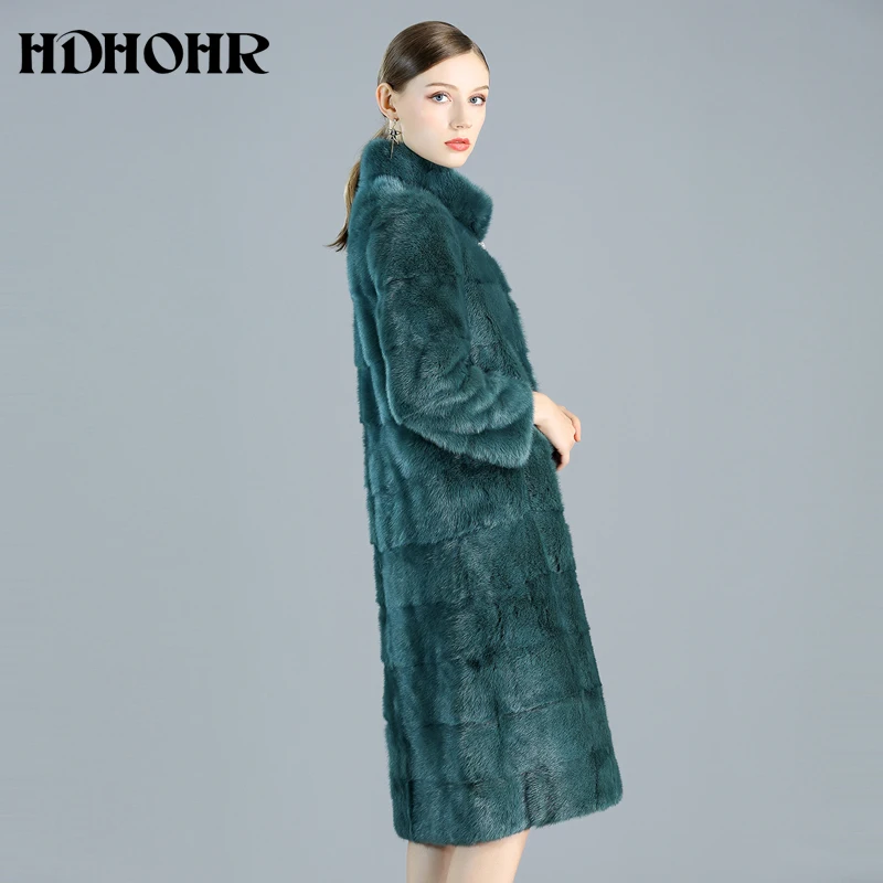 HDHOHR 2021 Visoku Kvalitetu Novi kaput od krzna Ženske duge kaput od krzna mink Modni tople zimske kratke jakne krzna Slika  4